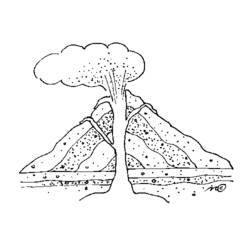 Coloring page: Volcano (Nature) #166571 - Printable coloring pages