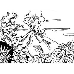 Coloring page: Volcano (Nature) #166610 - Printable coloring pages
