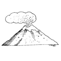 Coloring page: Volcano (Nature) #166701 - Printable coloring pages