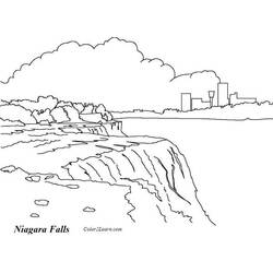 Coloring page: Waterfall (Nature) #159933 - Printable coloring pages