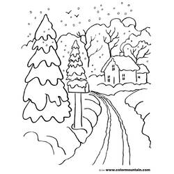 Coloring page: Winter season (Nature) #164512 - Free Printable Coloring Pages