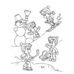 Coloring page: Winter season (Nature) #164548 - Free Printable Coloring Pages