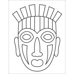 African Mask (Objects) coloring page #219162 to print and color