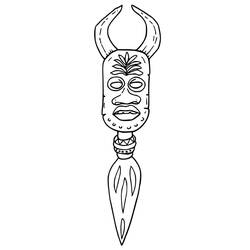 African Mask (Objects) coloring page #219170 to print and color