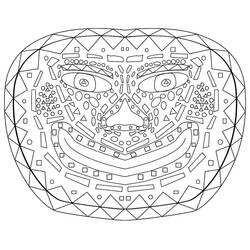 African Mask (Objects) coloring page #219187 to print and color