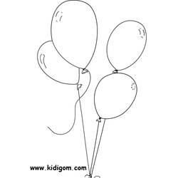 Coloring page: Balloon (Objects) #169592 - Printable coloring pages