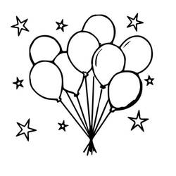 Coloring page: Balloon (Objects) #184794 - Free Printable Coloring Pages
