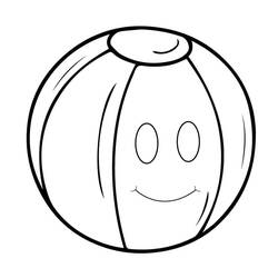 Beach ball (Objects) coloring page #207064 to print and color
