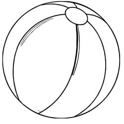 Beach ball (Objects) coloring page #207067 to print and color