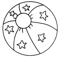 Beach ball (Objects) coloring page #207068 to print and color