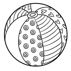 Beach ball (Objects) coloring page #207071 to print and color