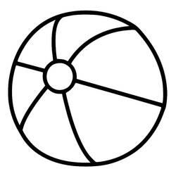 Beach ball (Objects) coloring page #207073 to print and color