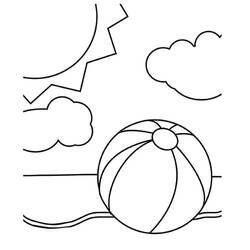 Beach ball (Objects) coloring page #207074 to print and color