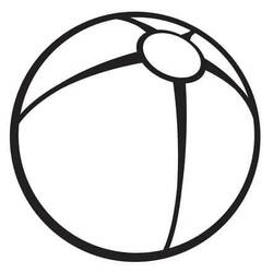 Beach ball (Objects) coloring page #207076 to print and color