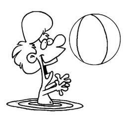 Beach ball (Objects) coloring page #207079 to print and color