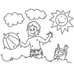 Beach ball (Objects) coloring page #207080 to print and color