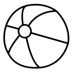 Beach ball (Objects) coloring page #207082 to print and color