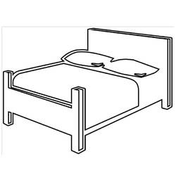 Coloring page: Bed (Objects) #167825 - Printable coloring pages