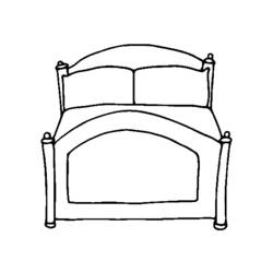 Coloring page: Bed (Objects) #167826 - Printable coloring pages