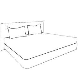 Coloring page: Bed (Objects) #167830 - Printable coloring pages
