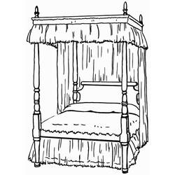 Coloring page: Bed (Objects) #167838 - Free Printable Coloring Pages
