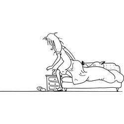 Coloring page: Bed (Objects) #167915 - Printable coloring pages