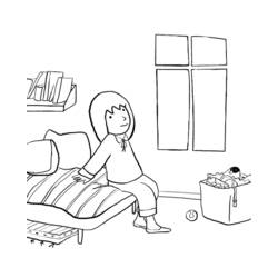 Coloring page: Bed (Objects) #167928 - Printable coloring pages