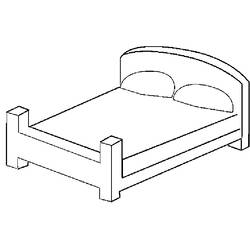 Coloring page: Bed (Objects) #168114 - Printable coloring pages