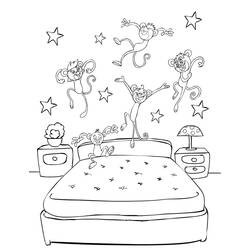 Coloring page: Bed (Objects) #168115 - Free Printable Coloring Pages