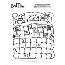 Coloring page: Bed (Objects) #168117 - Free Printable Coloring Pages