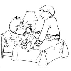 Coloring page: Bed (Objects) #168118 - Free Printable Coloring Pages