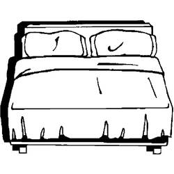 Coloring page: Bed (Objects) #168121 - Printable coloring pages