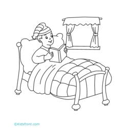 Coloring page: Bed (Objects) #168125 - Printable coloring pages