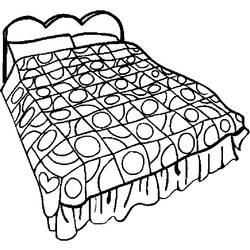 Coloring page: Bed (Objects) #168133 - Free Printable Coloring Pages
