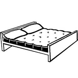 Coloring page: Bed (Objects) #168137 - Free Printable Coloring Pages