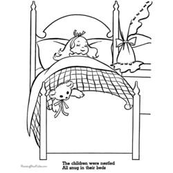 Coloring page: Bed (Objects) #168139 - Free Printable Coloring Pages