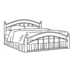 Coloring page: Bed (Objects) #168144 - Free Printable Coloring Pages
