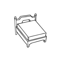 Coloring page: Bed (Objects) #168163 - Printable coloring pages