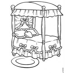 Coloring page: Bed (Objects) #168171 - Printable coloring pages