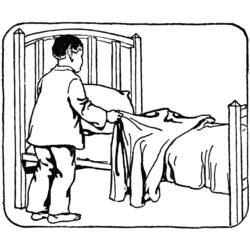 Coloring page: Bed (Objects) #168172 - Printable coloring pages