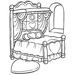 Coloring page: Bed (Objects) #168173 - Printable coloring pages