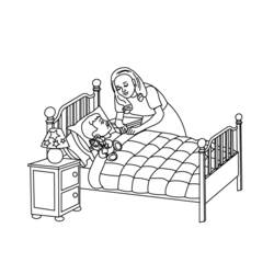 Coloring page: Bed (Objects) #168176 - Free Printable Coloring Pages