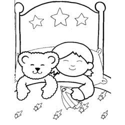 Coloring page: Bed (Objects) #168186 - Free Printable Coloring Pages