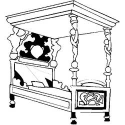 Coloring page: Bed (Objects) #168200 - Free Printable Coloring Pages