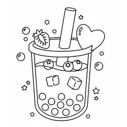 Bubble Tea - Free printable coloring pages
