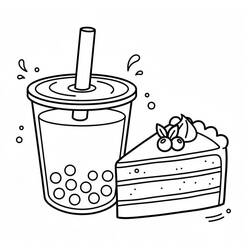 Bubble Tea (Objects) coloring page #221509 to print and color