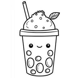 Bubble Tea (Objects) coloring page #221511 to print and color