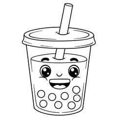 Bubble Tea (Objects) coloring page #221513 to print and color