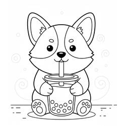 Bubble Tea (Objects) coloring page #221515 to print and color