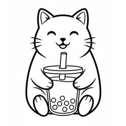 Bubble Tea (Objects) coloring page #221517 to print and color